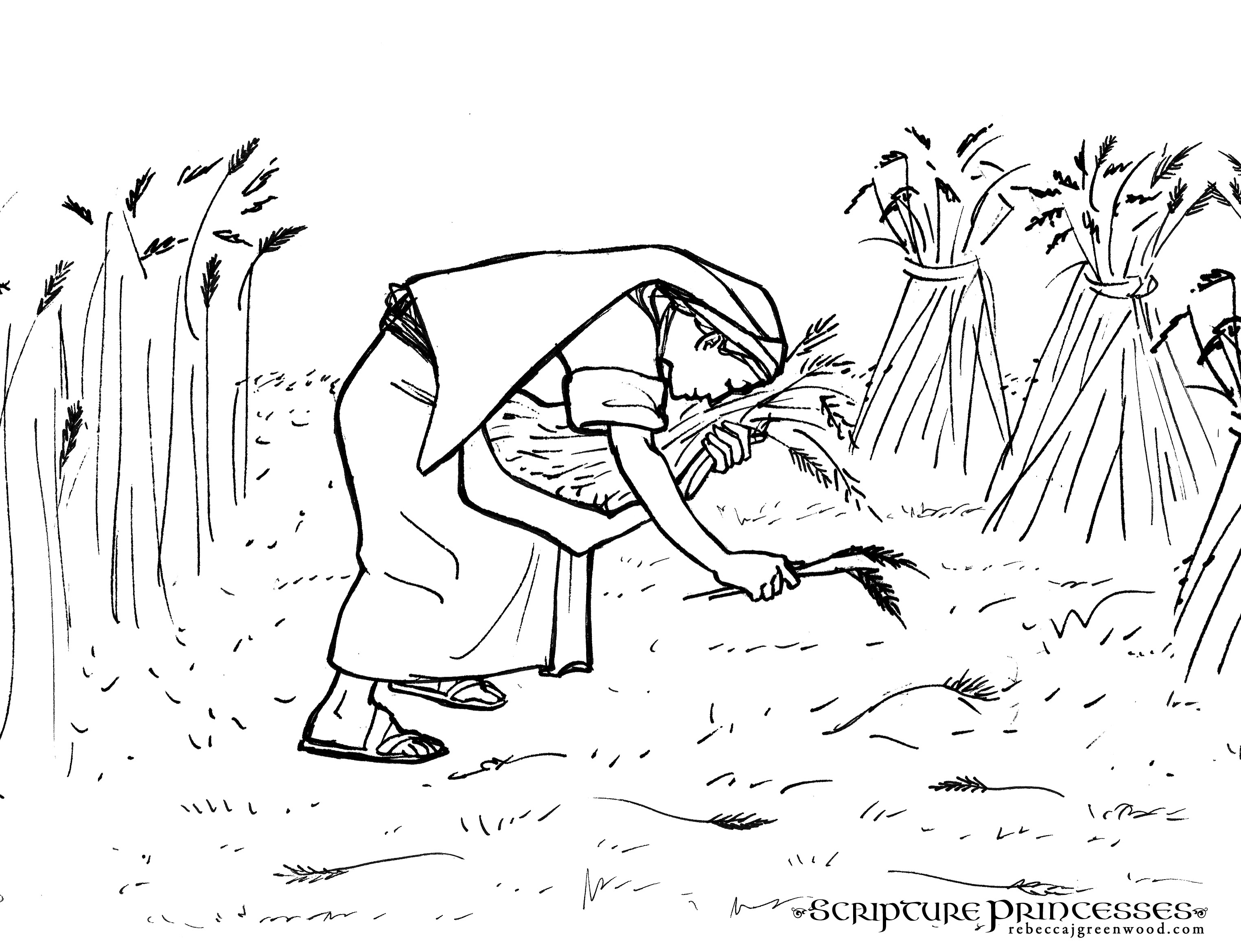 Boaz And Ruth Coloring Pages