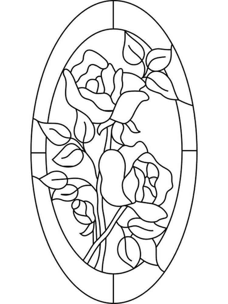 stained glass coloring pages for adults