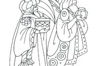 printable three kings coloring page