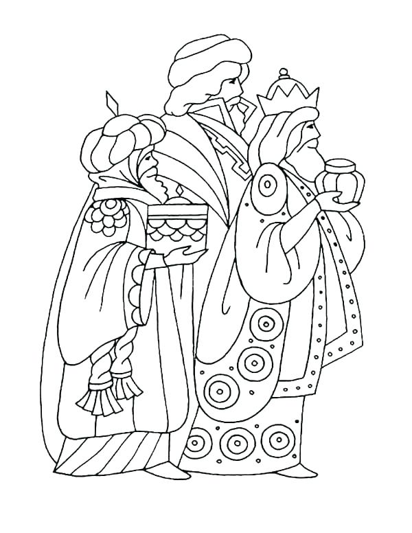 printable three kings coloring page