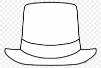 top hat coloring page