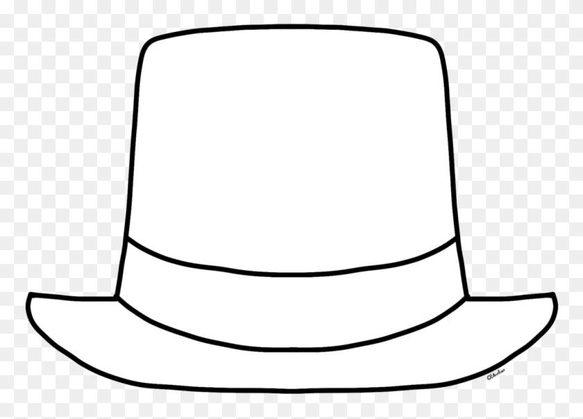 top hat coloring page