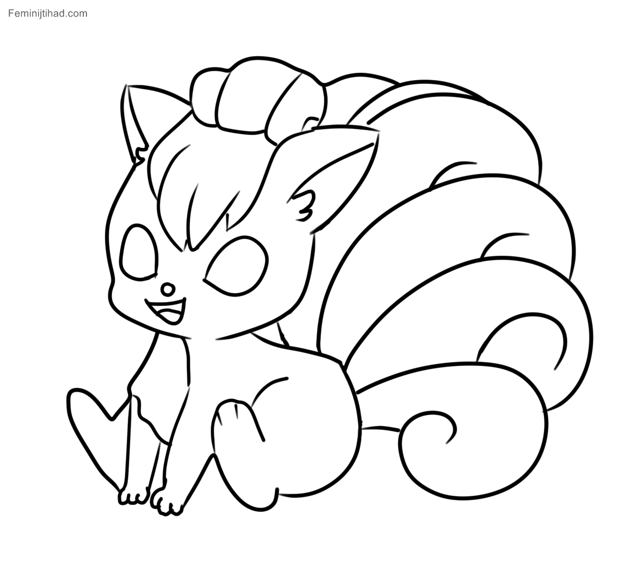 vulpix coloring pages