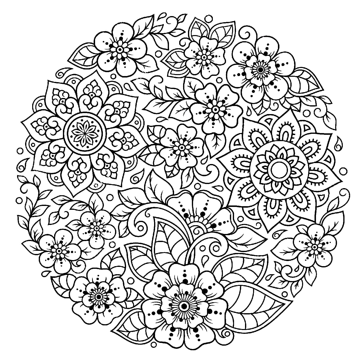 blumen mandala ausmalbilder