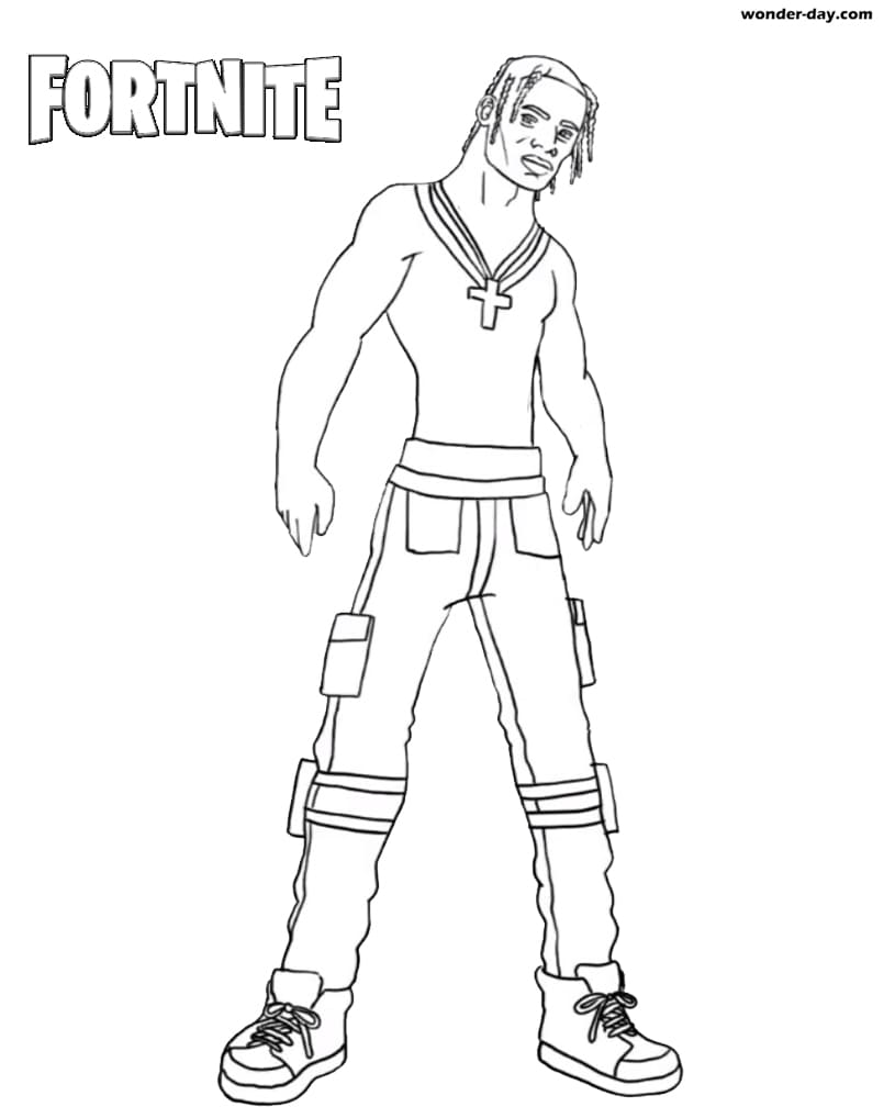 travis scott coloring page