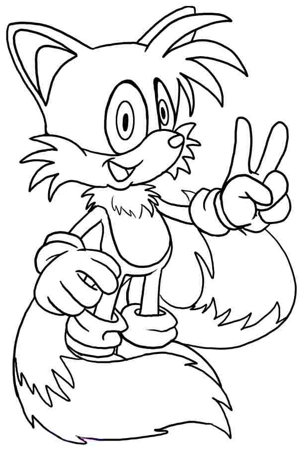 sonic the hedgehog two coloring pages