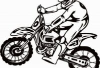 dirt bike coloring page