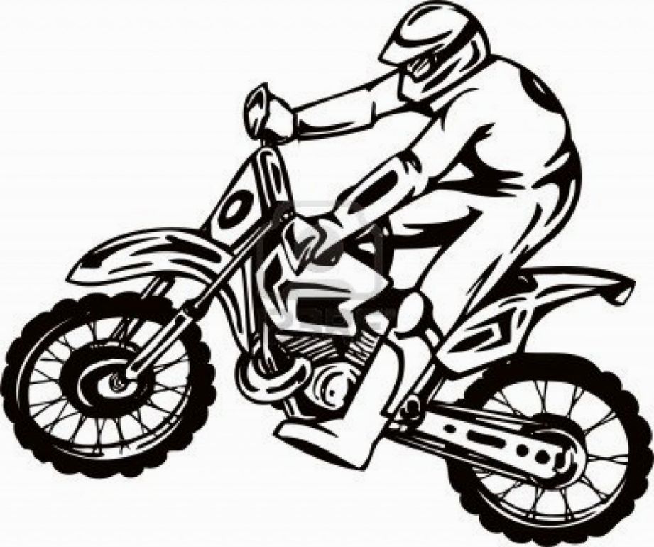 dirt bike coloring page