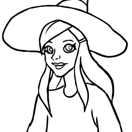 witch face coloring pages