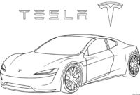 tesla cybertruck coloring pages