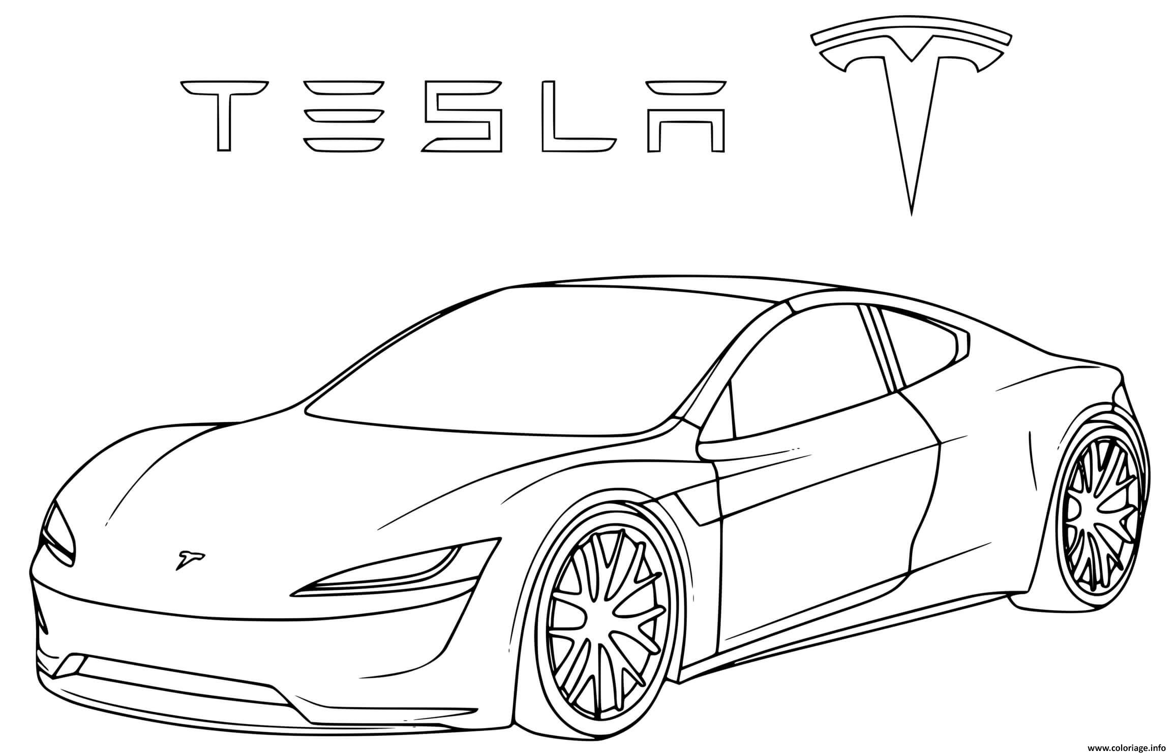 tesla cybertruck coloring pages