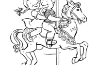 merry go round coloring page