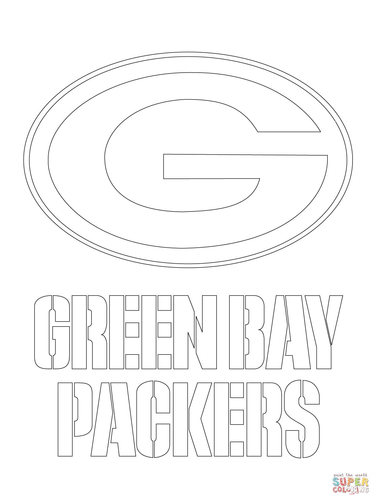 packers coloring page