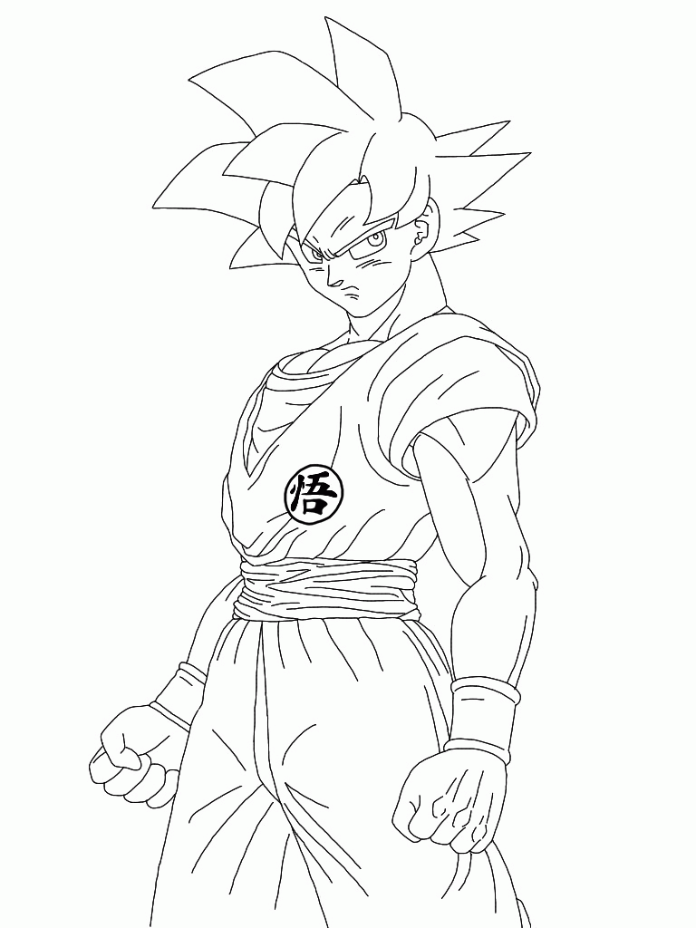 goku super saiyan god coloring pages