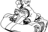 mario kart coloring pages free