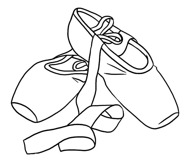 ballet shoes coloring pages