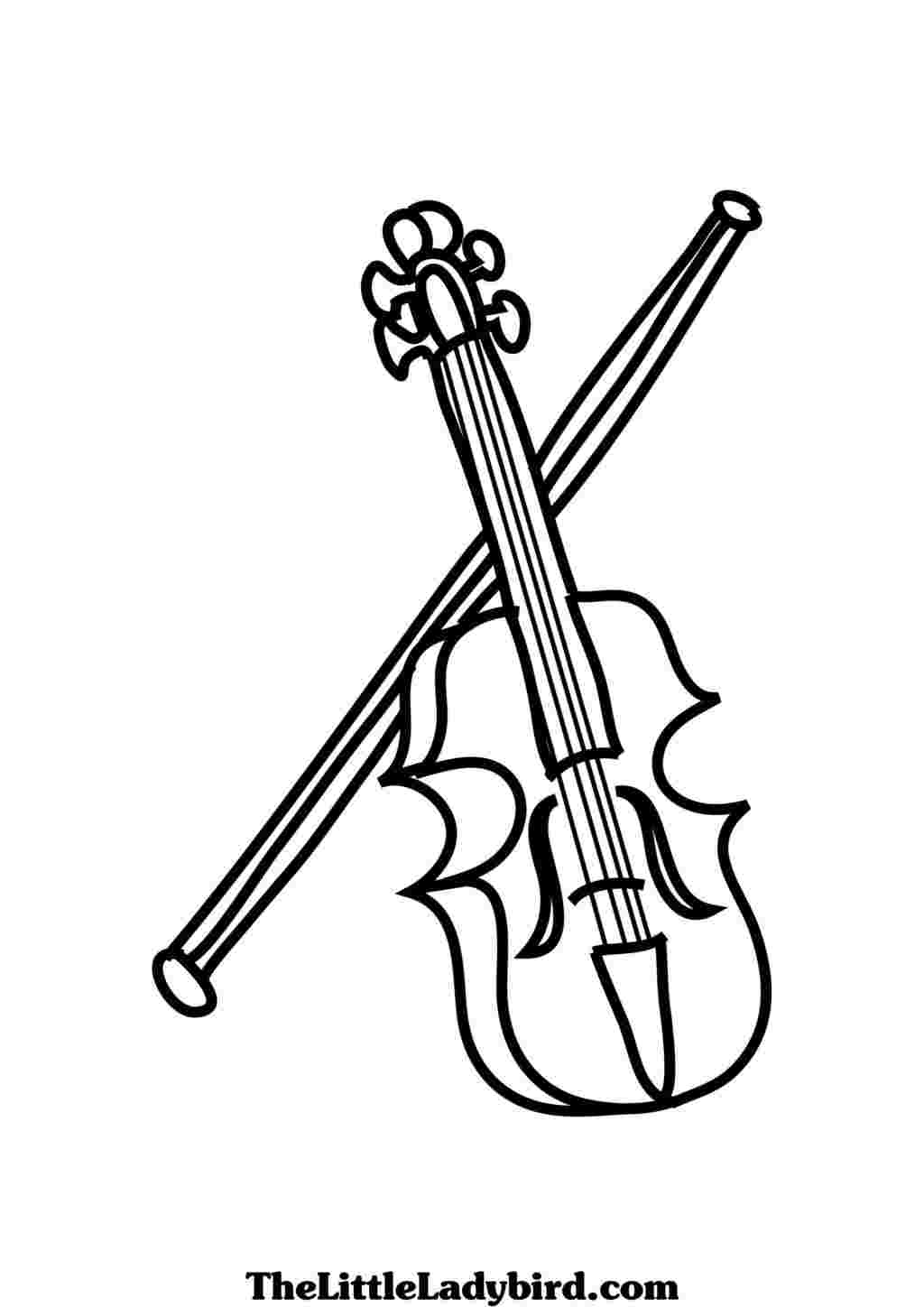 violin coloring pages