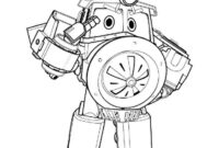 robot trains coloring pages