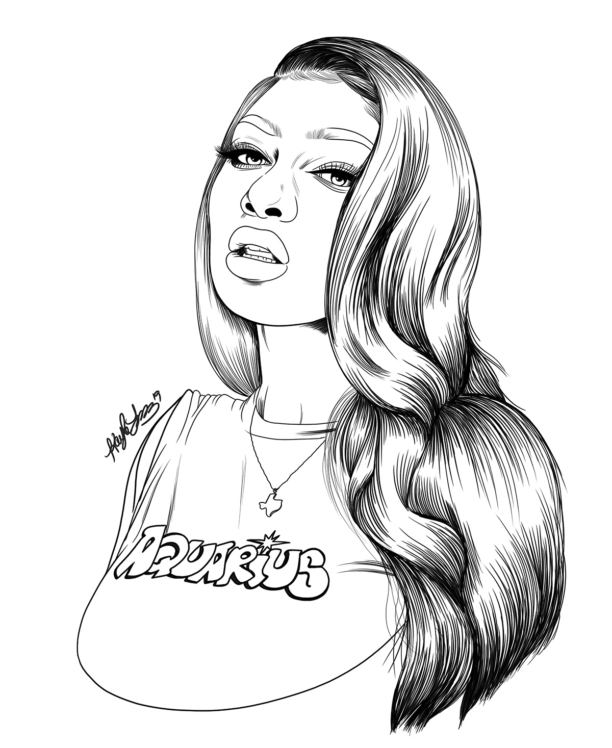 megan thee stallion coloring pages