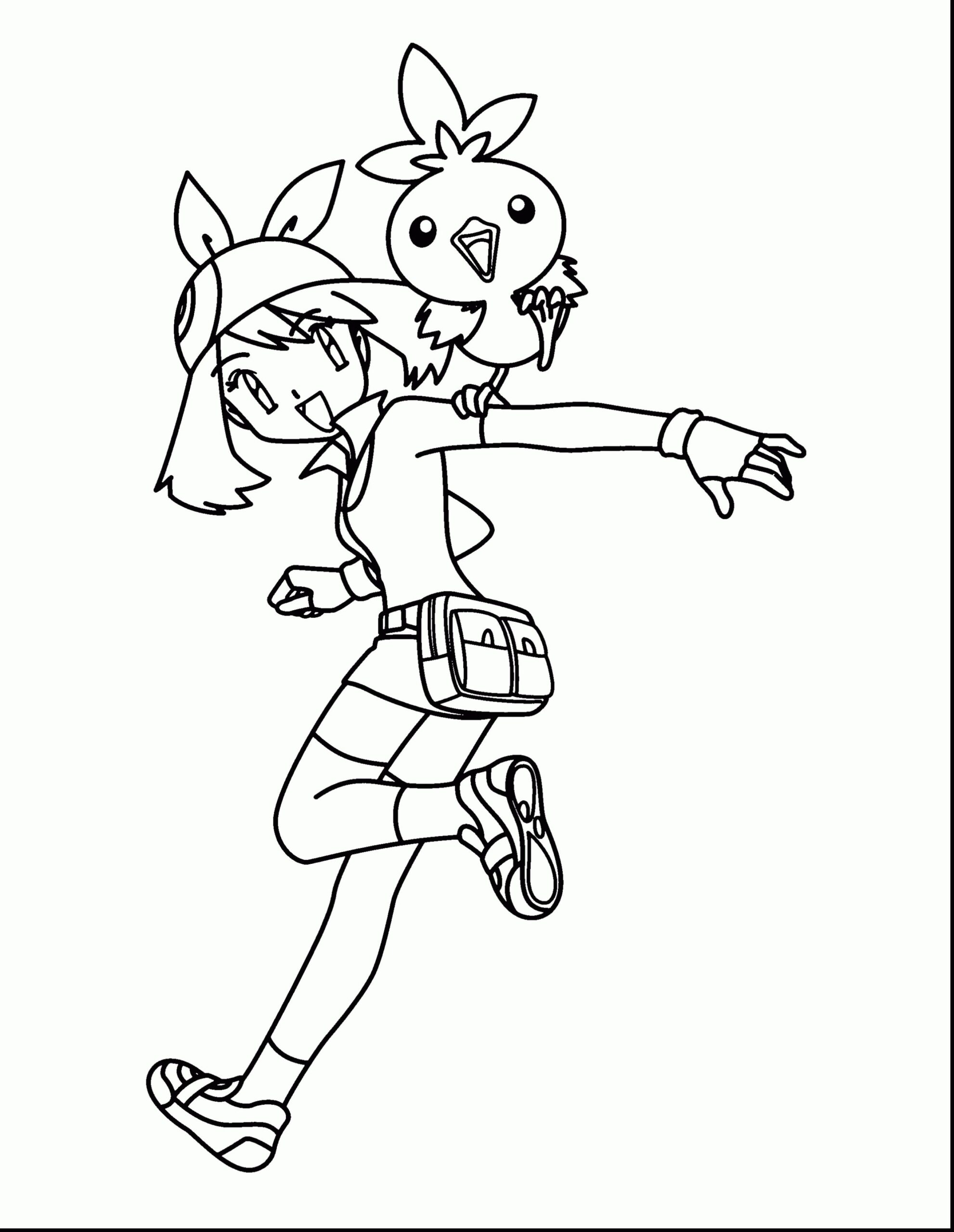 pokemon trainer coloring page