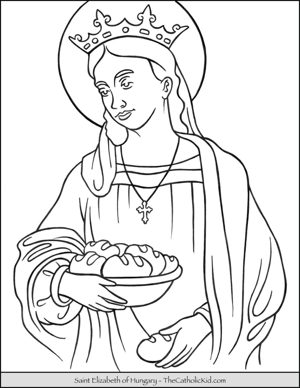 st elizabeth of hungary coloring page