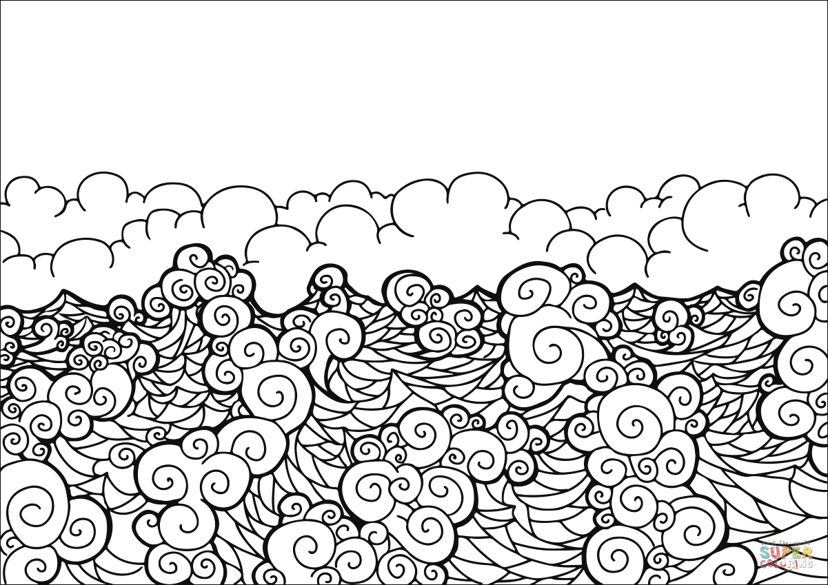 wave coloring pages