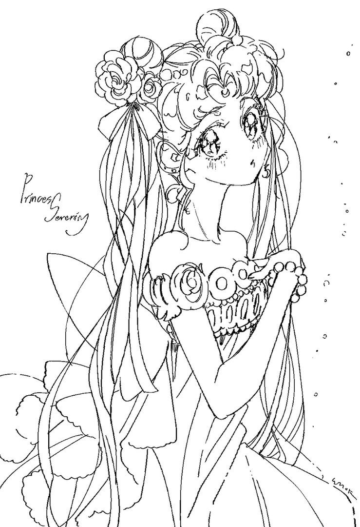 sailor moon crystal coloring pages