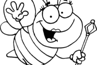 bee coloring page