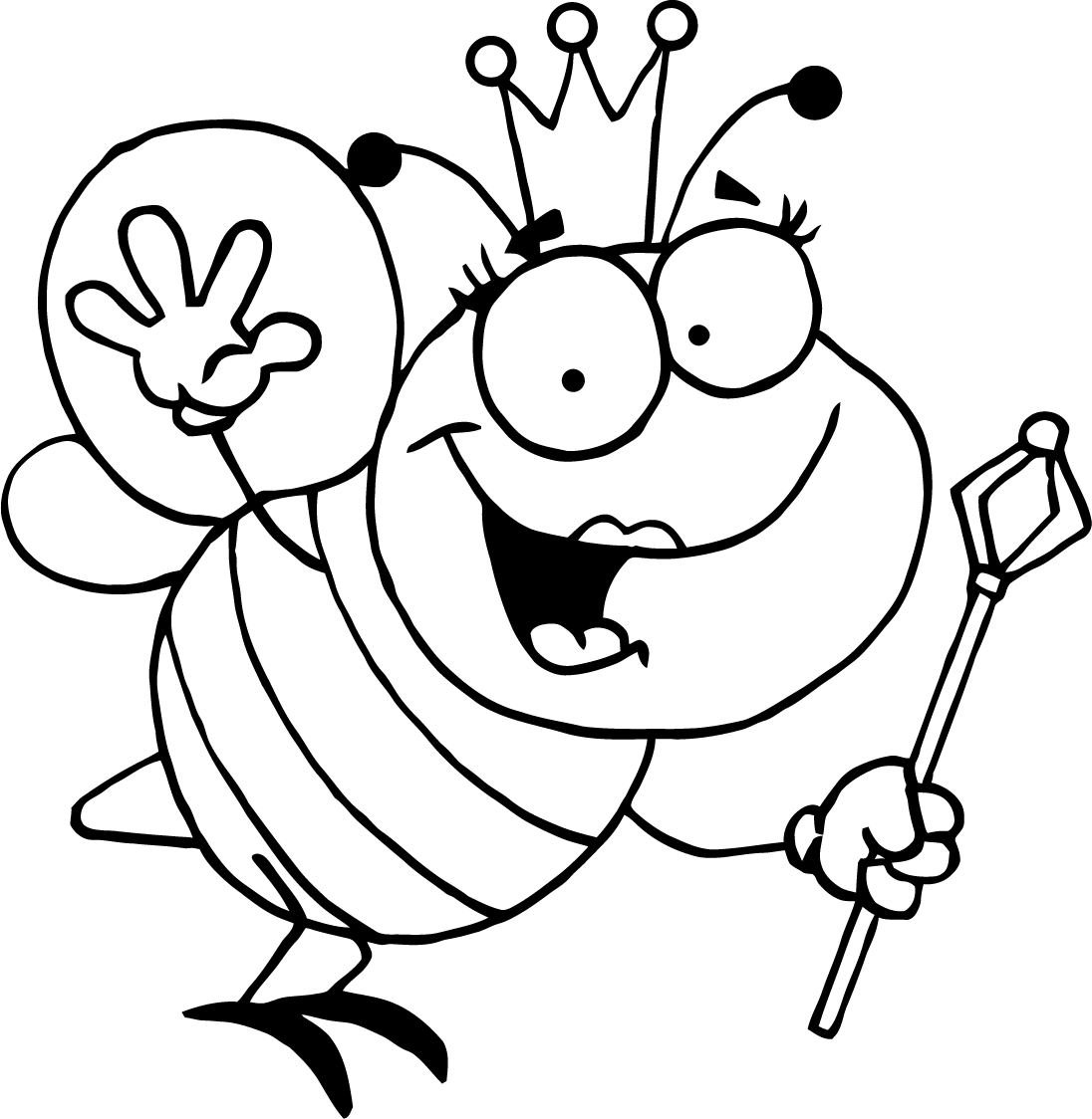 bee coloring page