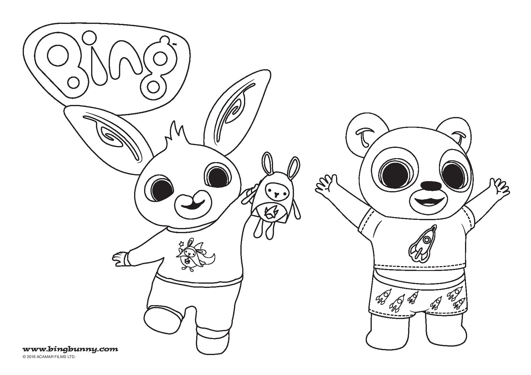 bing dwen dwen coloring page