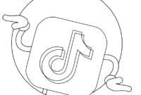 tiktok logo coloring pages