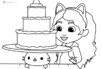 cat coloring pages cakey cat