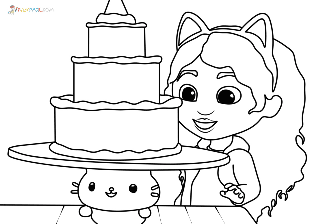 cat coloring pages cakey cat