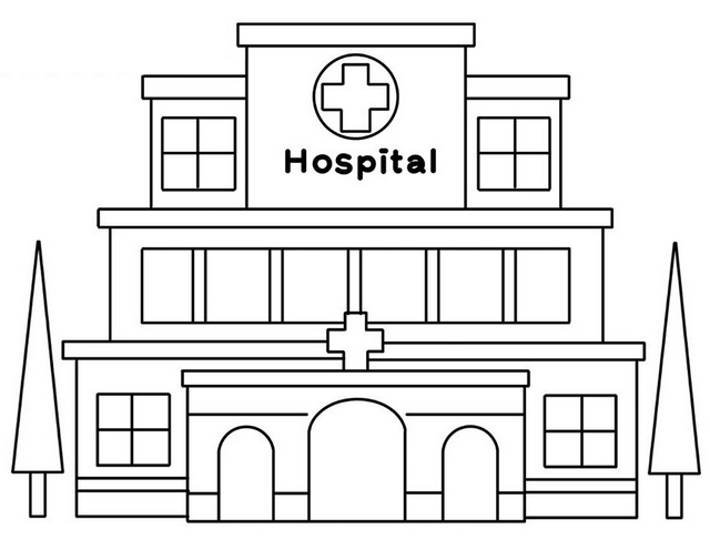 hospital coloring page