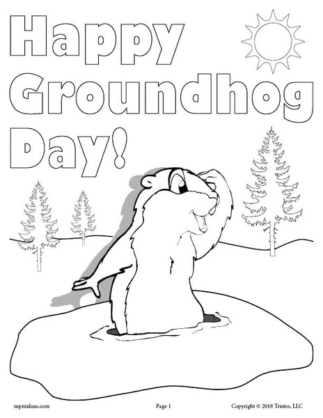 Printable Groundhog Day Coloring Page! – SupplyMe