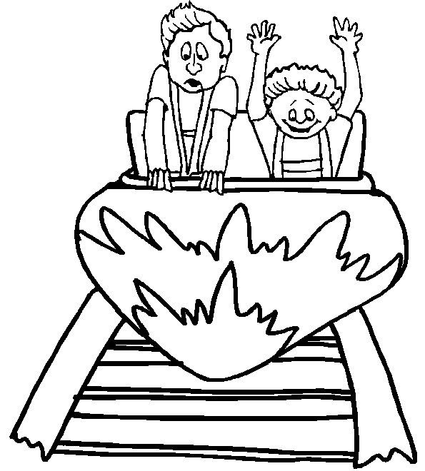 amusement park coloring page