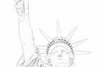 statue of liberty coloring page printable