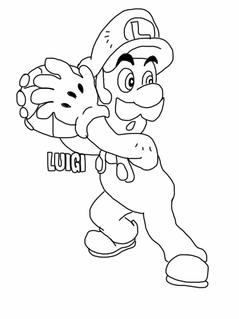 luigi printable coloring pages