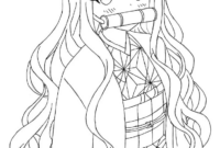 demon slayer nezuko coloring page