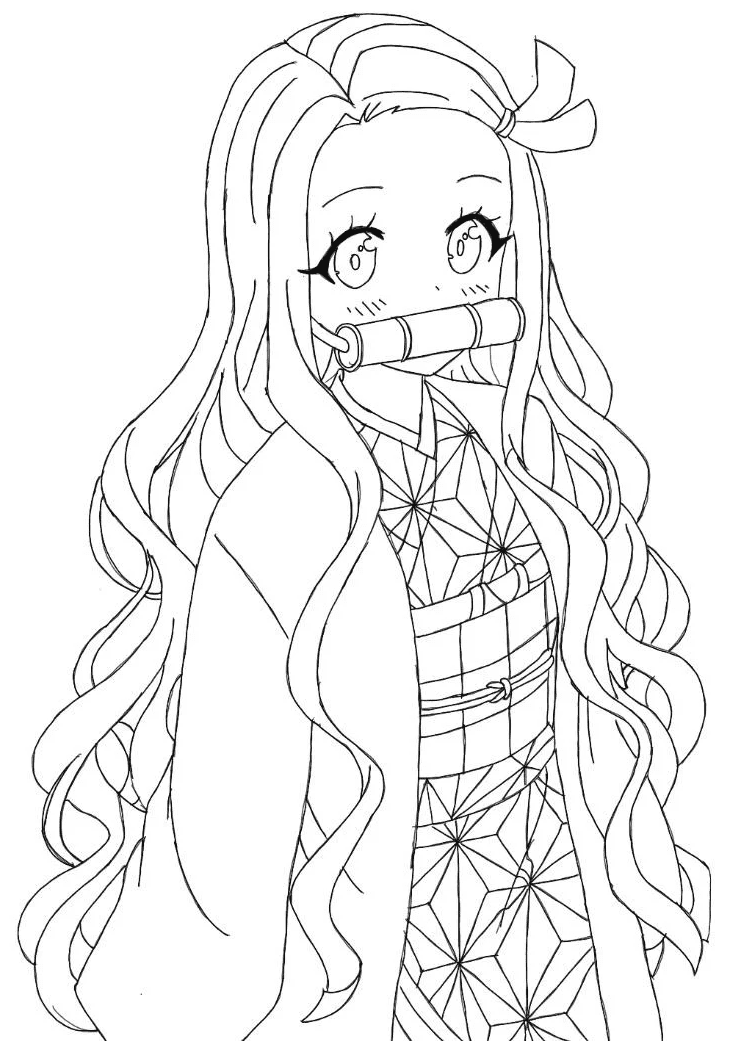 Nezuko Coloring Pages - Free Printable Coloring Pages