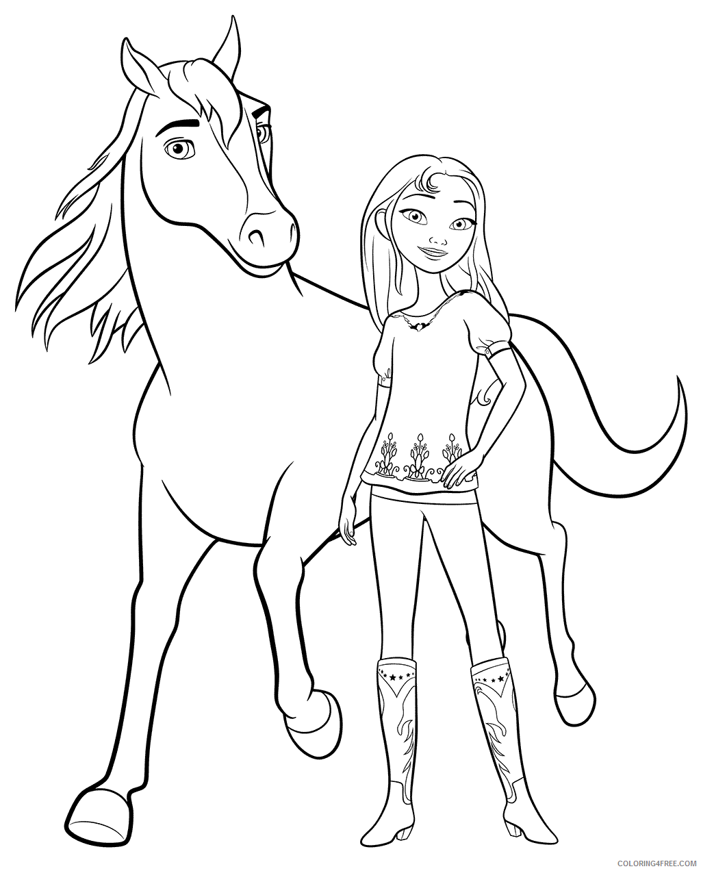 Spirit Riding Free Coloring Pages Printable - FREE PRINTABLE TEMPLATES