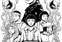 stranger things coloring page