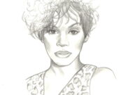 whitney houston coloring page