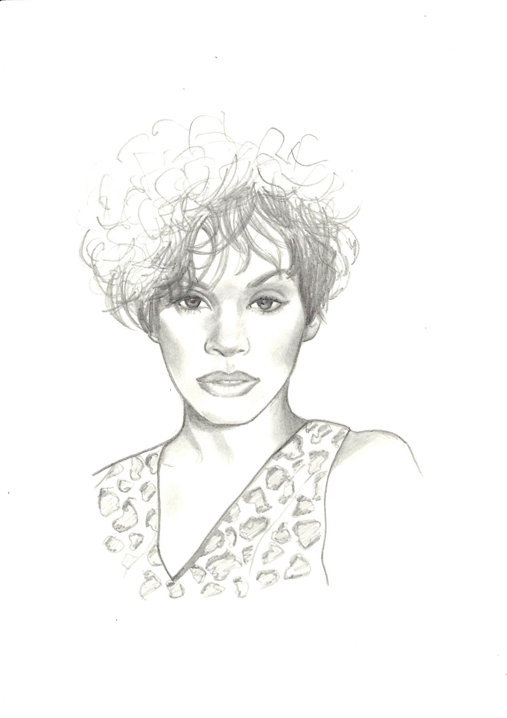 whitney houston coloring page