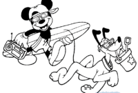 mickey mouse summer coloring pages