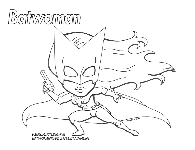 batwoman coloring pages