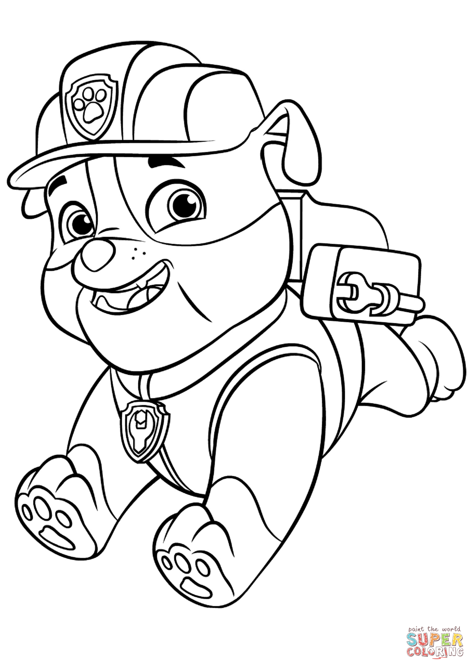 rubble coloring page