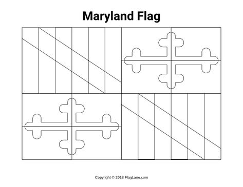 maryland flag coloring page