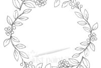 fall wreath coloring page