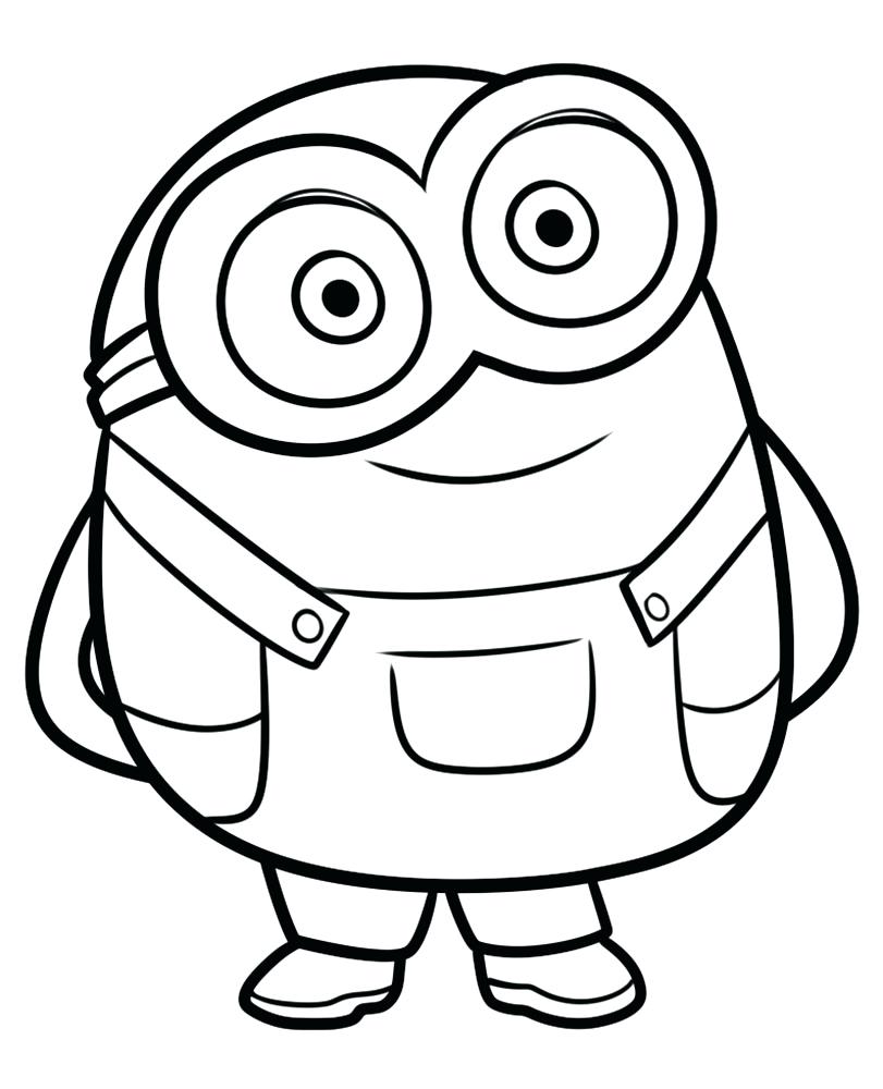 bob cute minion coloring pages